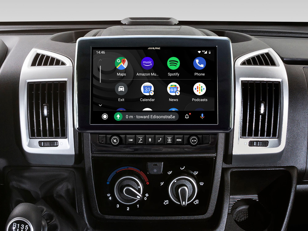 ALPINE X903D-DU - 9" multimediální navigační jednotka (autorádio) pro Fiat Ducato III, Citroën Jumper II a Peugeot Boxer II s mapami TomTom, kompatibilní s Apple CarPlay a Android Auto